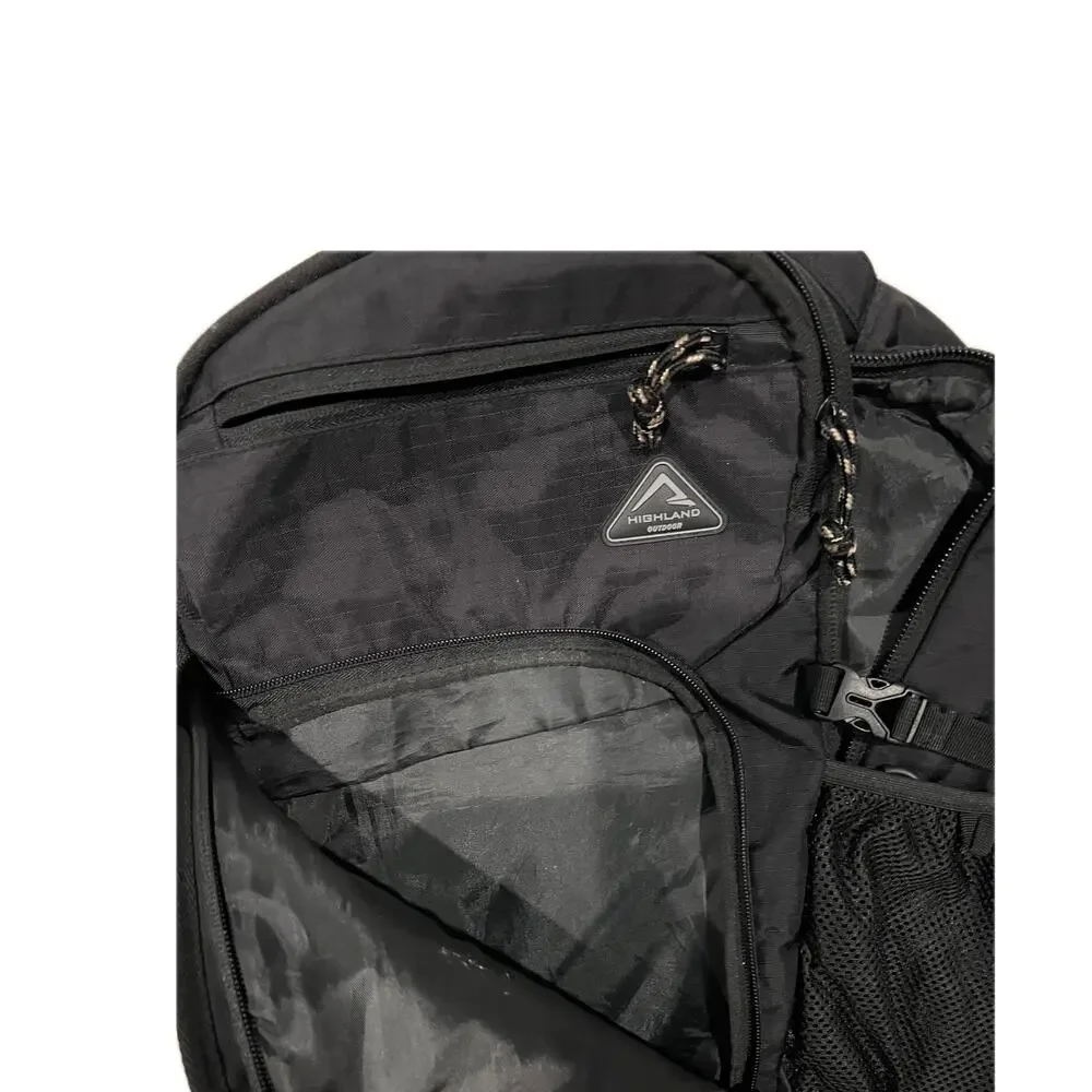 Highland Outdoor Padded Computer Black Backpack XL